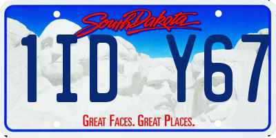 SD license plate 1IDY67