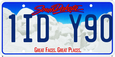 SD license plate 1IDY90