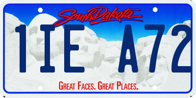 SD license plate 1IEA72