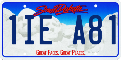 SD license plate 1IEA81