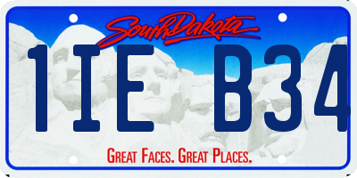 SD license plate 1IEB34