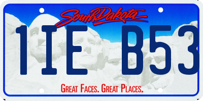 SD license plate 1IEB53