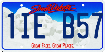 SD license plate 1IEB57