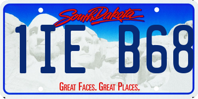 SD license plate 1IEB68