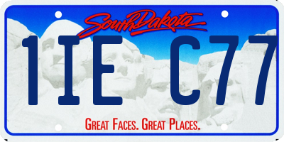 SD license plate 1IEC77