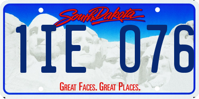 SD license plate 1IEO76