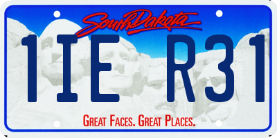 SD license plate 1IER31