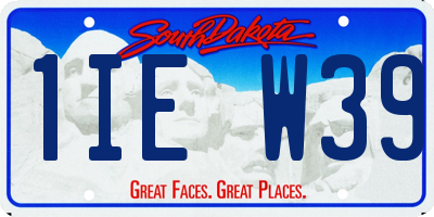 SD license plate 1IEW39
