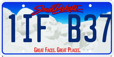 SD license plate 1IFB37
