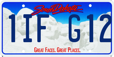 SD license plate 1IFG12