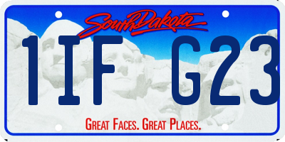 SD license plate 1IFG23