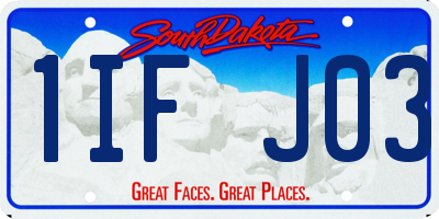 SD license plate 1IFJ03