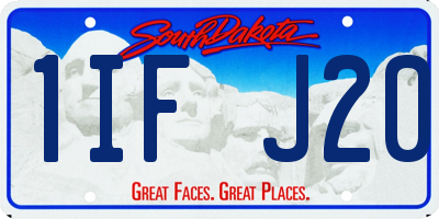 SD license plate 1IFJ20