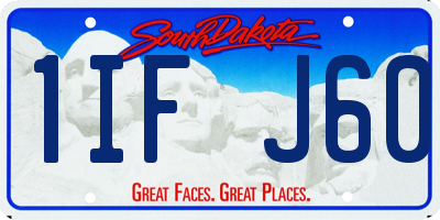 SD license plate 1IFJ60