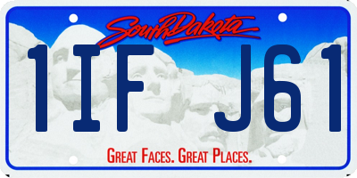 SD license plate 1IFJ61