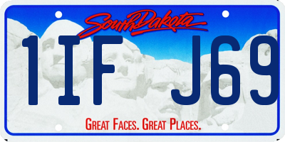 SD license plate 1IFJ69