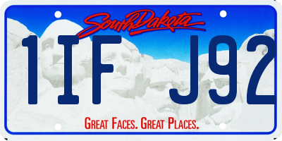 SD license plate 1IFJ92