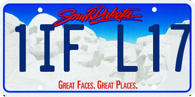 SD license plate 1IFL17