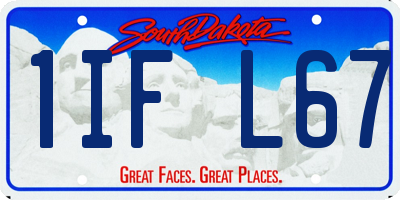SD license plate 1IFL67