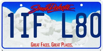 SD license plate 1IFL80