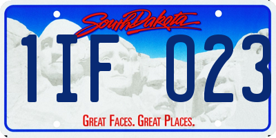 SD license plate 1IFO23