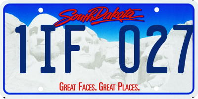 SD license plate 1IFO27