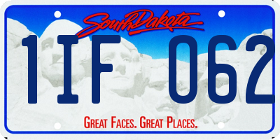 SD license plate 1IFO62