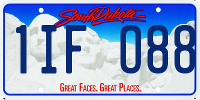 SD license plate 1IFO88