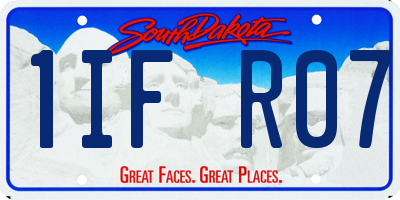 SD license plate 1IFR07