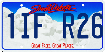 SD license plate 1IFR26