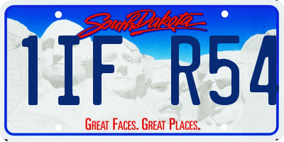 SD license plate 1IFR54