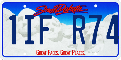SD license plate 1IFR74