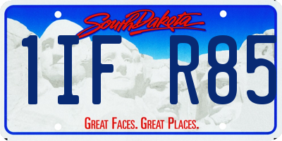 SD license plate 1IFR85