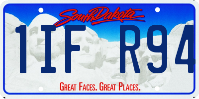 SD license plate 1IFR94