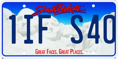 SD license plate 1IFS40