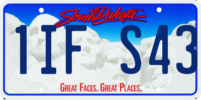 SD license plate 1IFS43