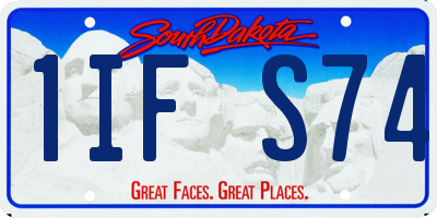 SD license plate 1IFS74