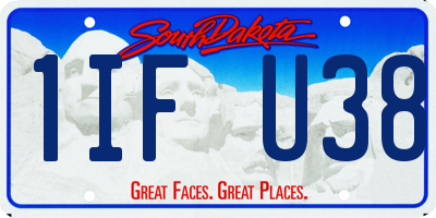 SD license plate 1IFU38