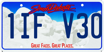 SD license plate 1IFV30