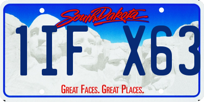 SD license plate 1IFX63