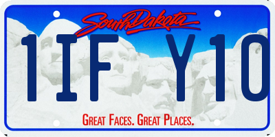 SD license plate 1IFY10