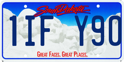 SD license plate 1IFY90