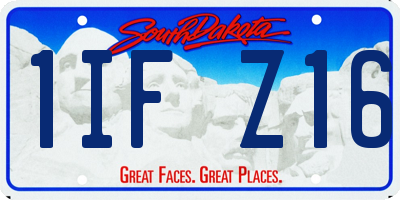 SD license plate 1IFZ16