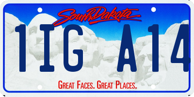 SD license plate 1IGA14