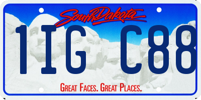 SD license plate 1IGC88