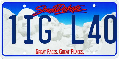 SD license plate 1IGL40