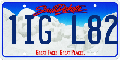 SD license plate 1IGL82