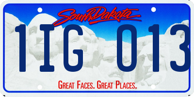SD license plate 1IGO13