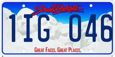 SD license plate 1IGO46