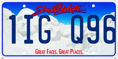 SD license plate 1IGQ96